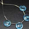 Sky Blue Topaz Quartz (hydro) Faceted Coin Beads Strand Quantity 2 Matching Pair (4 Beads) and Size 12x12mm approx. Hydro quartz is synthetic man made quartz. It is created in different different colors and shapes. 